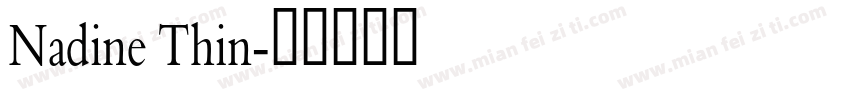 Nadine Thin字体转换